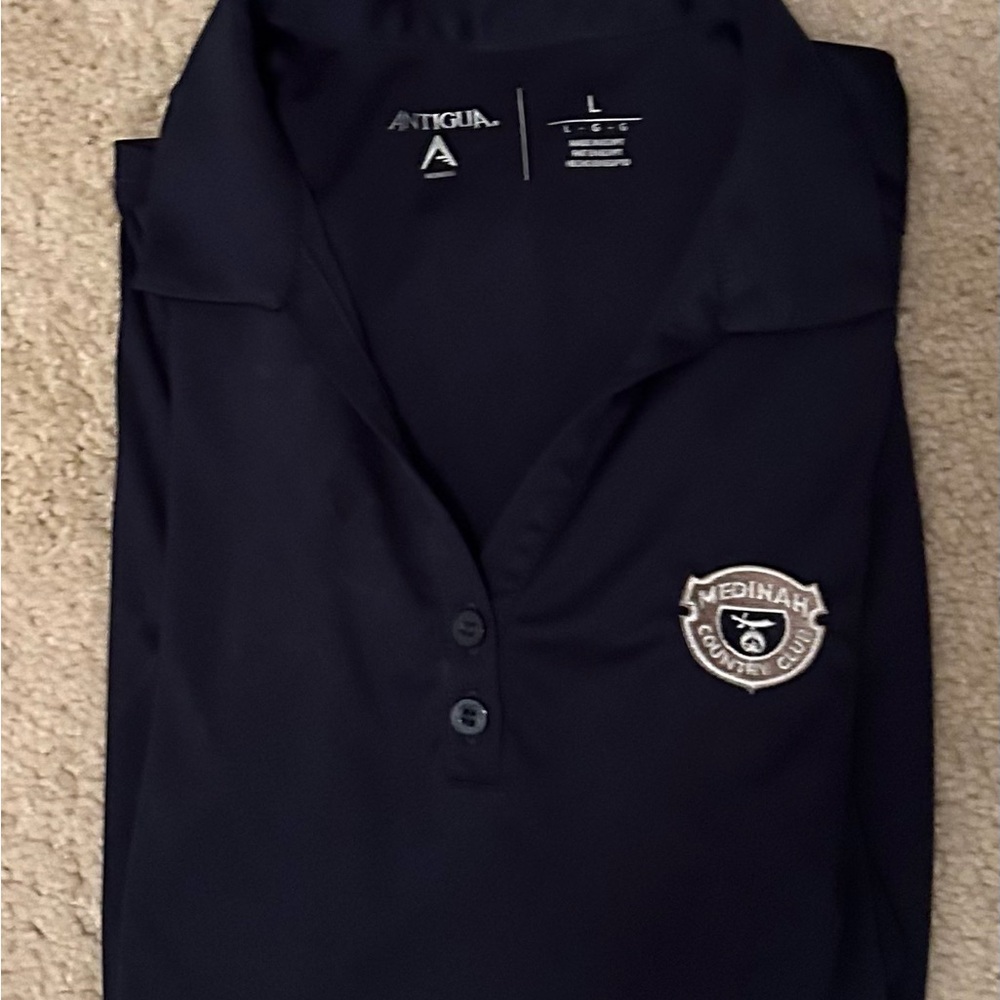 Medinah Country Club Antigua Black Polo Shirt